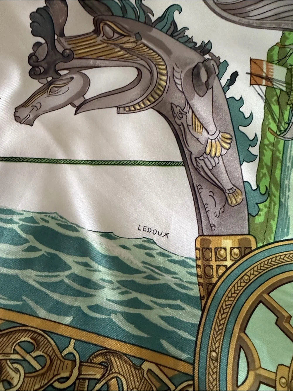 Hermes Les Normands Silk Scarf.